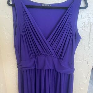 KOH KOH Purple Long Sleeveless dress with beautiful v neck. Size 2XL